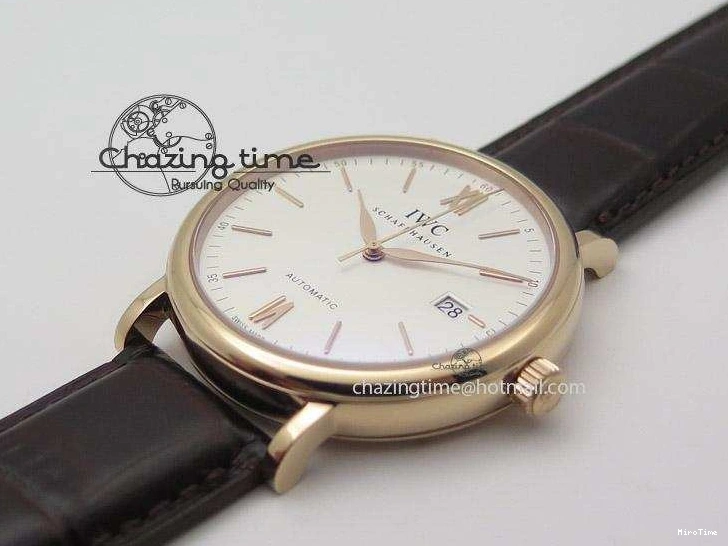 MIROTIME 0406 Modern Portofino SCHAFFHAUSEN RG MKF 1:1 V2 Best Edition White Dial On Brown Leather Strap A 7344